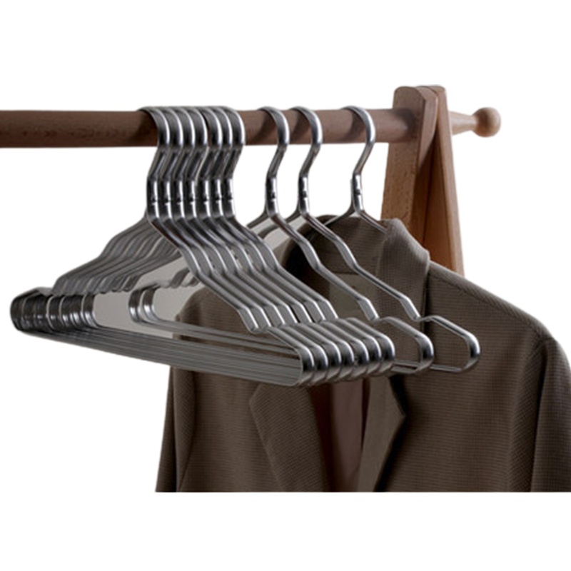 Set 10 Móc Phơi Quần Áo Bằng Hợp Kim Nhôm Không Biến Dạng Nặng Có Rãnh