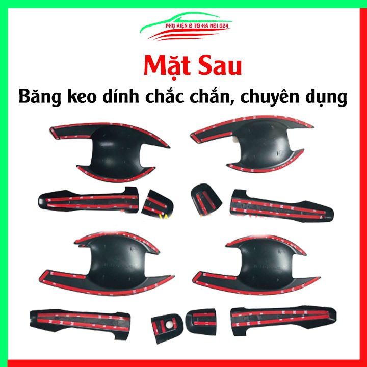 Ốp tay hõm nhựa đen Triton 2019-2020 sáng bóng chống trầy bảo vệ cửa xe ô tô