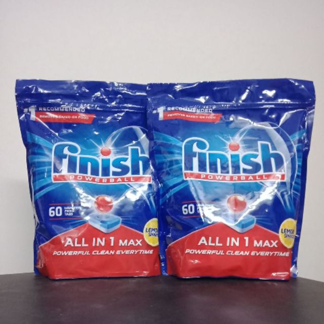 Viên rửa chén ly Finish allin1 túi 120 viên