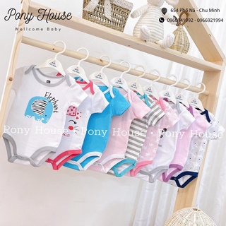 Body Chip Cộc Tay Bodysuit Be Lili Xuất Mỹ Chất Cotton Mềm, Mịn Cho Bé Trai Bé Gái Từ Sơ Sinh đến 9 Tháng