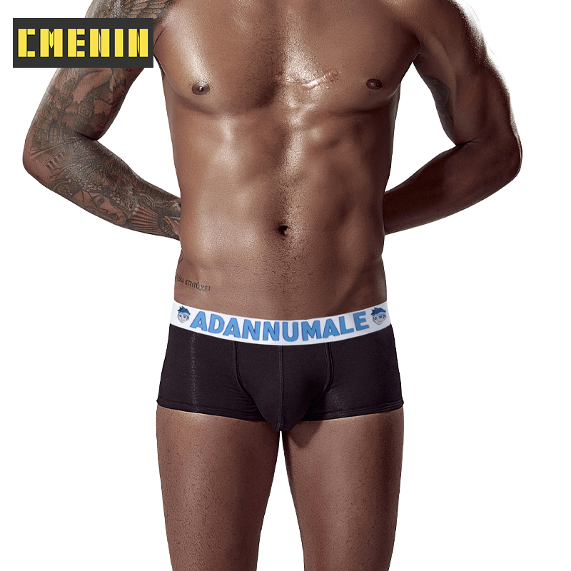 Quần Lót Boxer CMENIN Ad7104 Cotton Lưng Thấp Họa Tiết Chữ Thời Trang Cho Nam