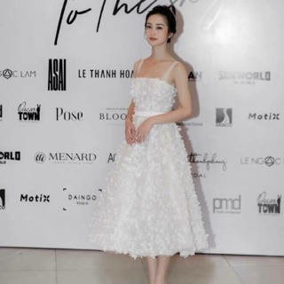 LAYLA - Đầm Xoè 2 Dây Bông Thiết Kế - Ảnh Thật