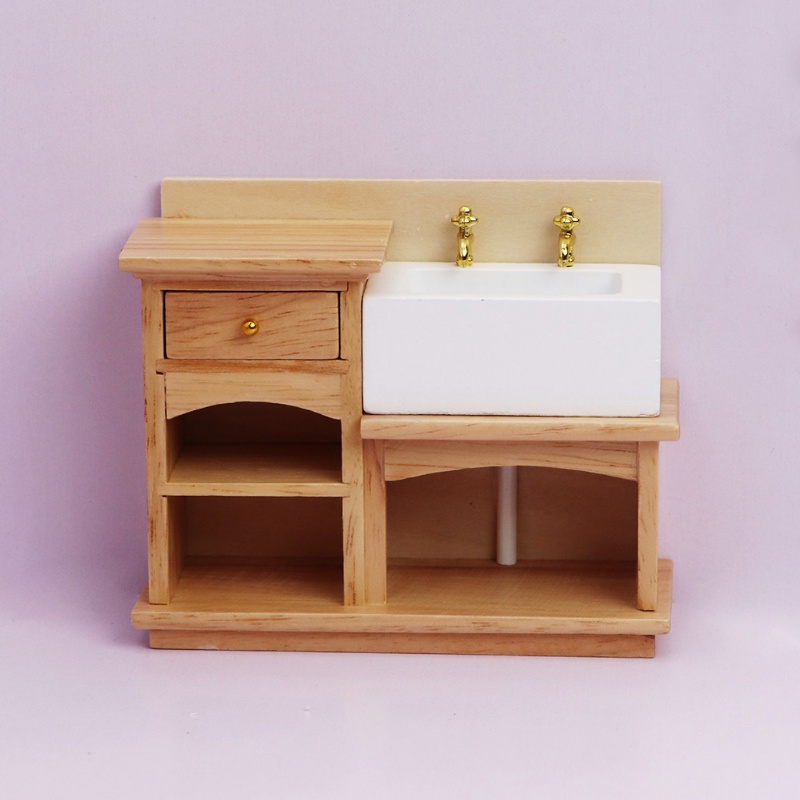 Mô Hình Chậu Rửa Tay Bằng Gốm 1 / 12 Độc Đáo Trang Trí Nhà Búp Bê