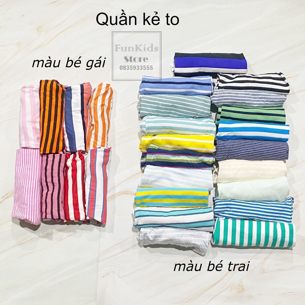 Quần Chục Đùi Cotton Kẻ Cho Bé Trai Và Bé Gái Từ 6kg Đến 18kg  FUNKIDS  Quần Đùi Mặc Ở Nhà Cho Bé. Bền-Rẻ-Đẹp