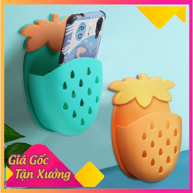 Hộp Đựng Điều Khiển Dán Tường Đa Năng Hình Dâu Tây Siêu Cute Ngộ Nghĩnh