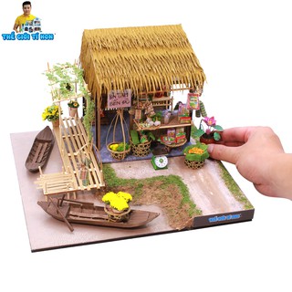 Mô hình gỗ tự lắp ráp DIY - Thế Giới Tí Hon - BÀ TÁM BẾN ĐÒ - MT04
