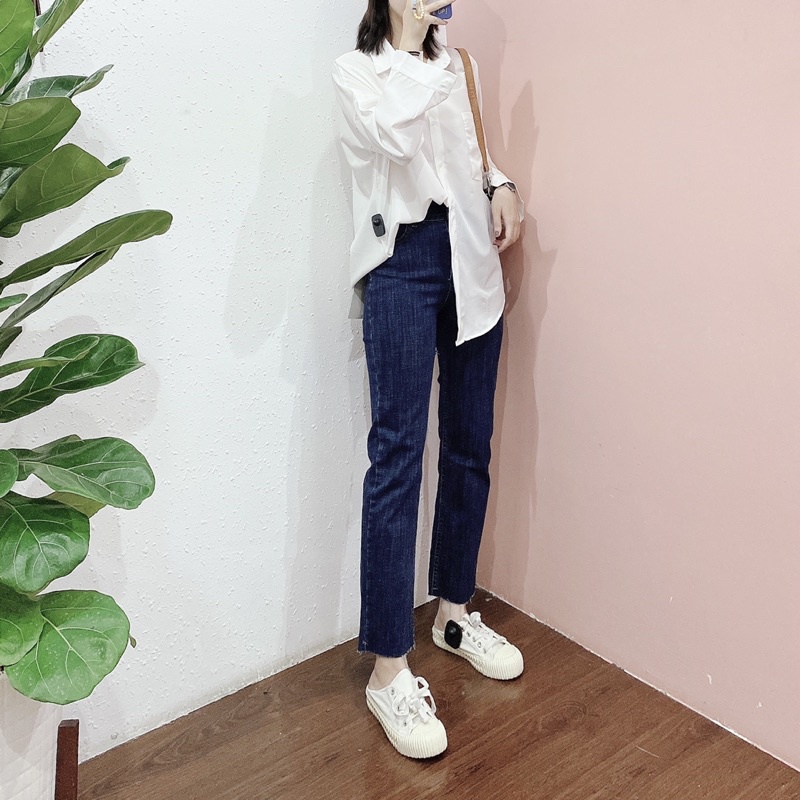 QB8873 QUẦN BÒ ỐNG ĐỨNG 2KHUY