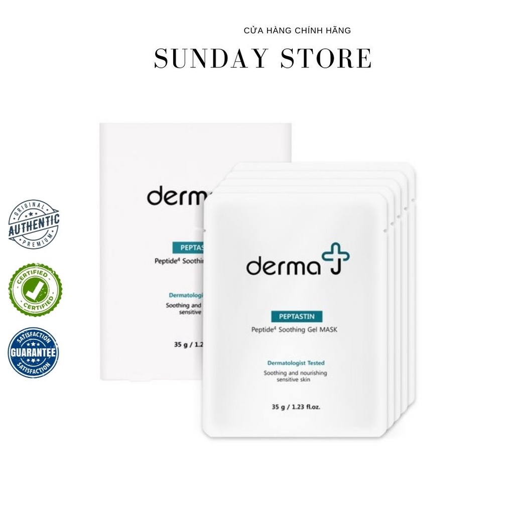 Mặt Nạ Derma J Peptastin Soothing Gel Mák- Dưỡng Trắng Da, Chống Nhăn, Giảm Nám