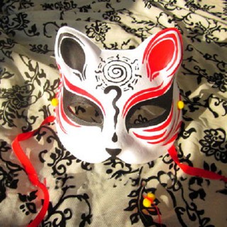 [100% vẽ tay thủ công]  Mặt nạ mèo vẽ_06 (Mask fox-cosplay)