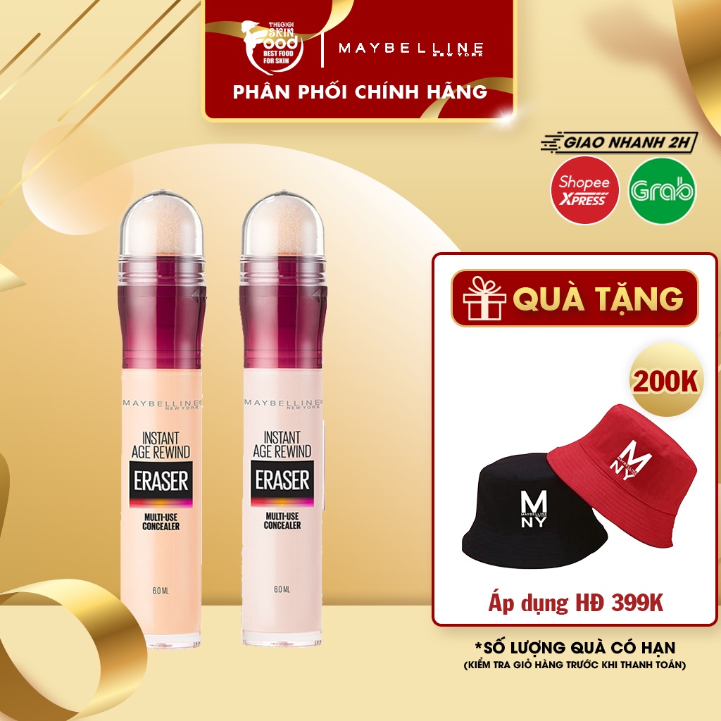 Bút Che Khuyết Điểm Đa Năng Che Phủ Hoàn Hảo Maybelline Instant Age Rewind Eraser Multi-Use Concealer SPF 30 6ml