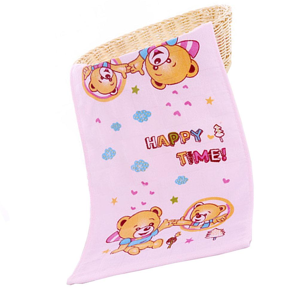 Khăn Gạc Cotton Hai Lớp In Họa Tiết Ngẫu Nhiên Dành Cho Trẻ Em