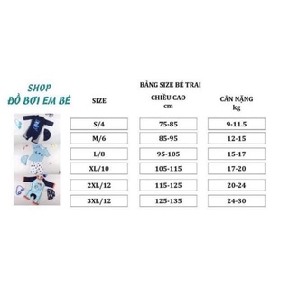 (có sẵn) Đồ bơi liền cho bé trai hoạt hình