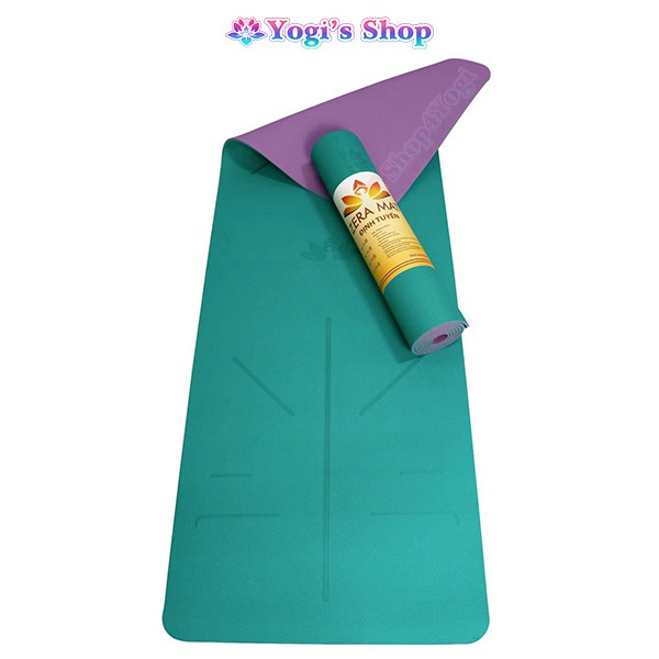 [Mã MAMT2405 giảm 10K đơn 0đ] Thảm Tập Yoga Định Tuyến TPE Zera Mat 8mm 2 Lớp Kèm Túi Đựng & Dây Cột | Yoga Mat