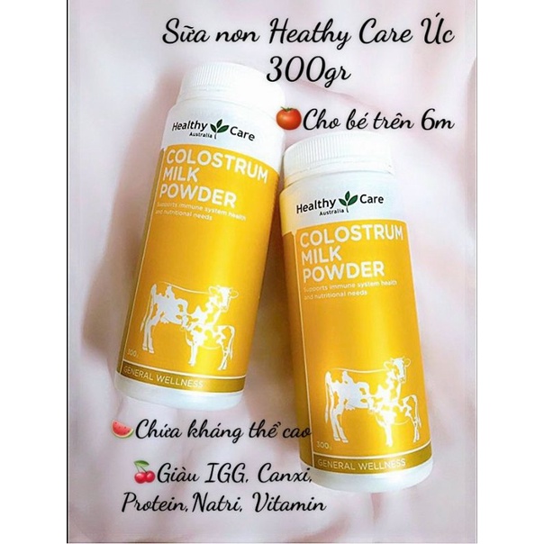 Sữa bò non Healthy Care Colostrum Milk Powder 300g mẫu mới