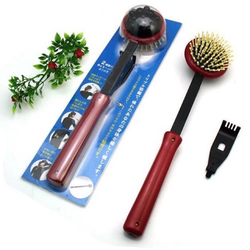 Dụng cụ massage cầm tay 3in1, cây gãi lưng massage đầu và toàn thân
