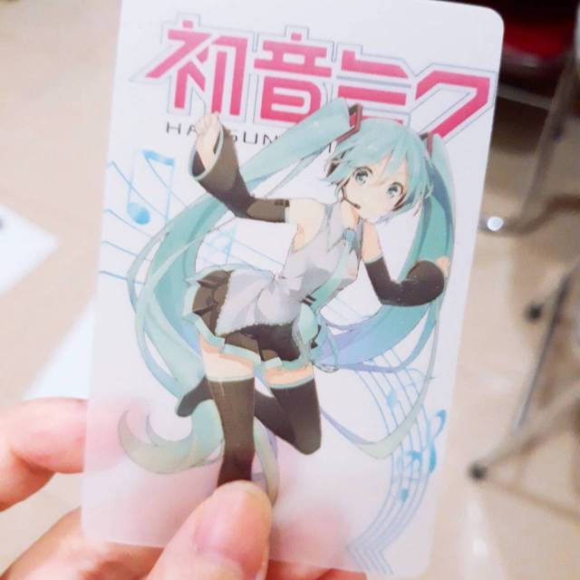 Bộ Thẻ Ảnh Nhân Vật Hatsune Miku Trong Suốt Đáng Yêu