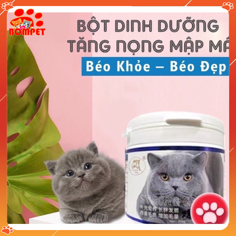Bột Tăng Nọng - Phom Mặt Bánh Bao Cho Mèo Friend Baby Strong Gills 200g - Tăng Nọng Cho Mèo+ - BOMPET
