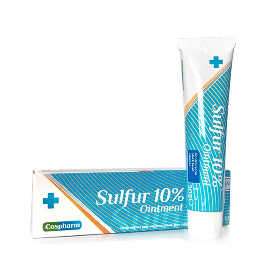 Kem Làm Giảm Mụn, mờ thâm Cospharm Sulfur Ointment 10% 30g