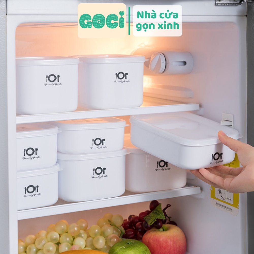 Hộp nhựa đựng đồ ăn để tủ lạnh, bỏ được lò vi sóng, Hộp đựng thực phẩm trữ đông, chất liệu nhựa cao cấp