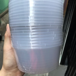 10 hộp nhựa tròn 350ml kèm nắp