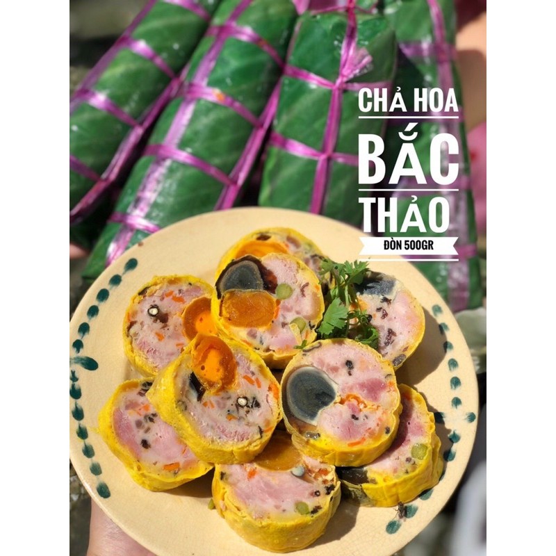 Chả lụa hoa bách thảo trứng muối