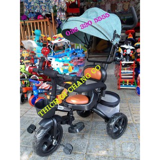 XE ĐẨY 3 BÁNH GHẾ DA CHO BÉ