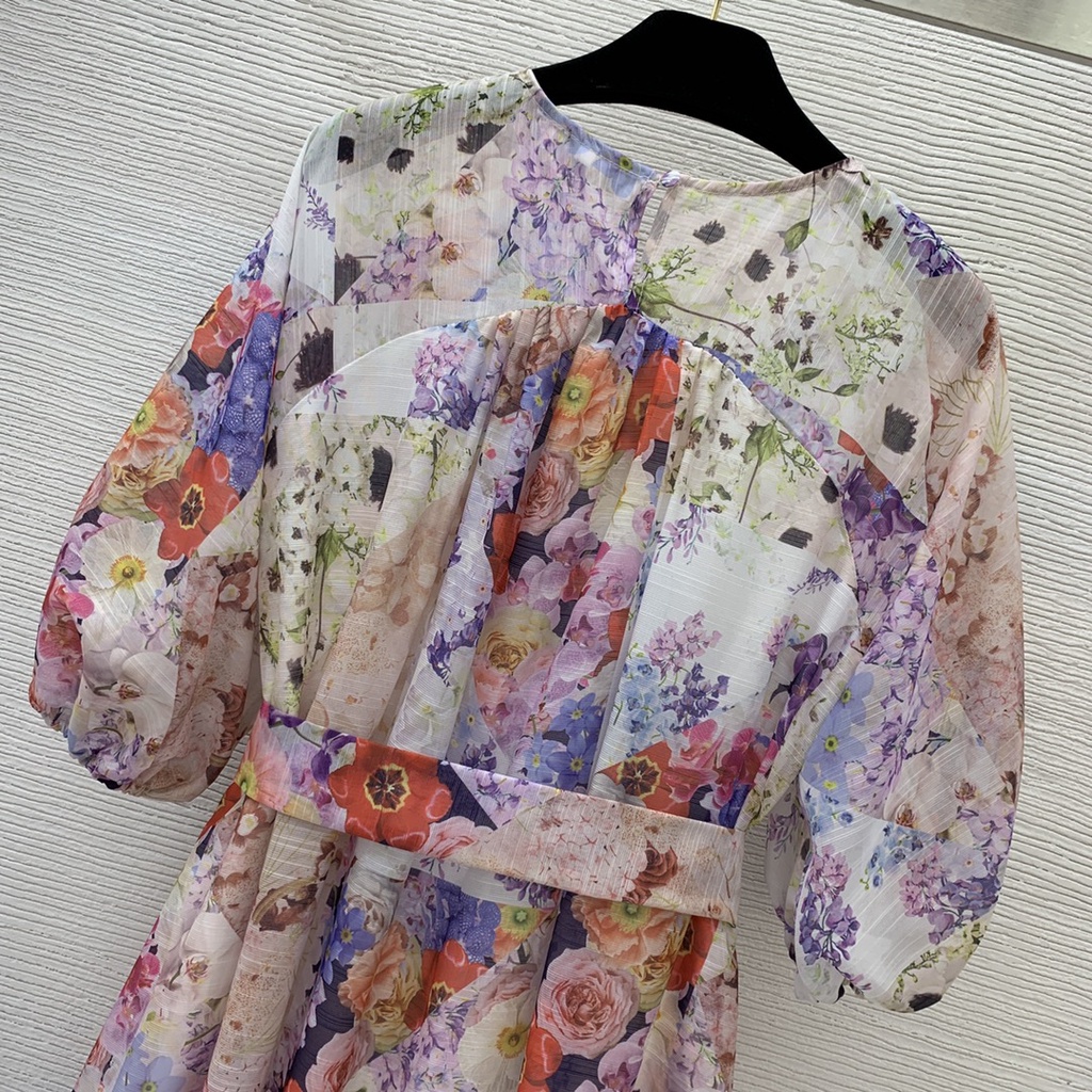 Đầm nữ thời trang cao cấp Zimmermann thiết kế mẫu hoa, phong cách điệu đà