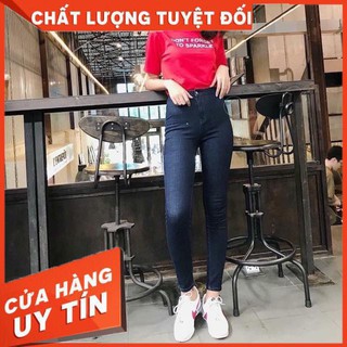 Quần jeans ôm co giãn xanh đậm