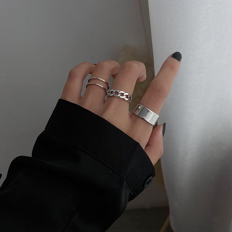 Bộ 3 nhẫn kim loại thời trang phong cách retro dành cho nữ | BigBuy360 - bigbuy360.vn
