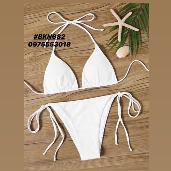 [BKN682] &lt;ÂU&gt; SET BIKINI TRIANGLE XANH NEON/ĐEN/TRẮNG/HỒNG