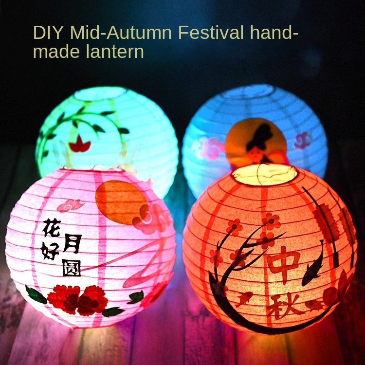 Lồng Đèn Dạ Quang Thủ Công Tự Làm Họa Tiết Hoạt Hình Sáng Tạo Cho Bé Mẫu Giáo