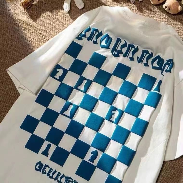 Áo Thun Tay Ngắn Màu Xanh Dương In Chữ Klein Thời Trang Mùa Hè 2022 Mới