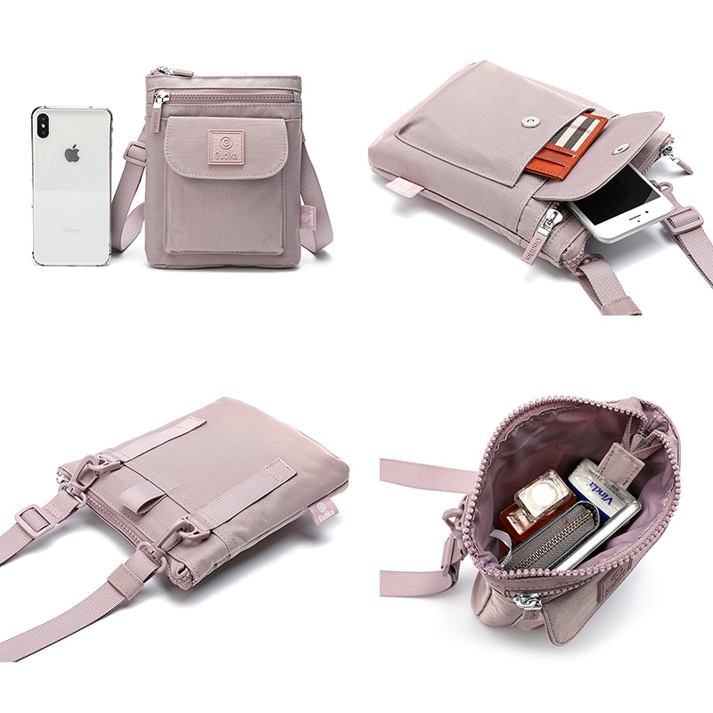 Túi Đeo Chéo Vai Hình Chữ Nhật Bằng Nylon Canvas Chống Nước Có Khóa Nam Châm Có Thể Điều Chỉnh Cho Nữ
