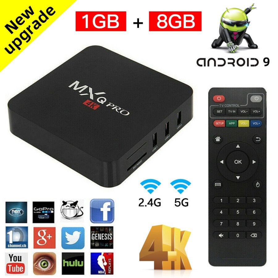 Tv Box Mxq Pro 5g Fleco / Smart Tv 4k Ultra Hd / Smart Ultra Hd Mxq Pro 5g 1gb Ram 8gb Rom Và Phụ Kiện