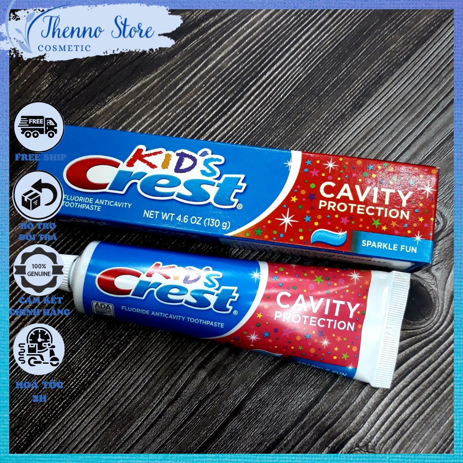 Kem Đánh Răng Crest Kids Cavity Protection An Toàn Cho Bé 130g (USA)