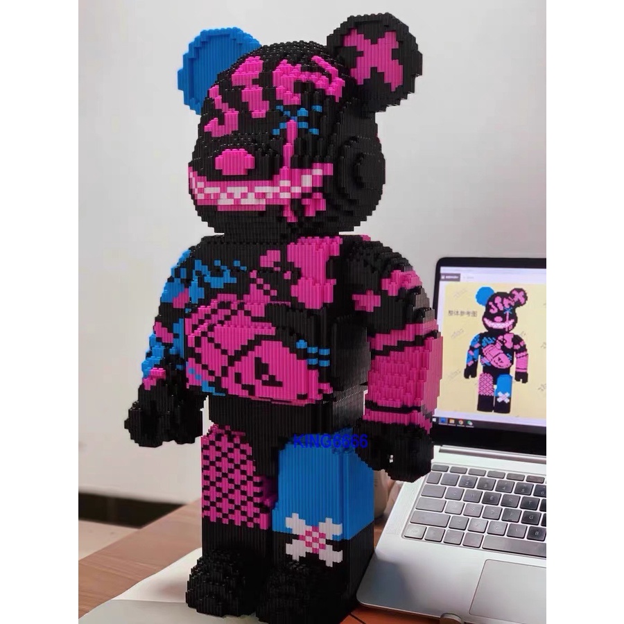 Xếp hình Gấu Bearbrick cỡ lớn 50cm - 55cm Đồ chơi lắp ráp nano 3d  bear bricK mô hình bearbicks