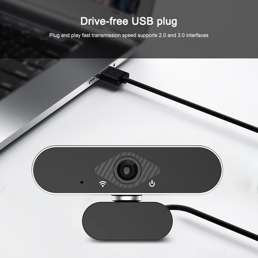 Webcam Usb 2.0 1080p 4k Kèm Micro Dành Cho Máy Tính