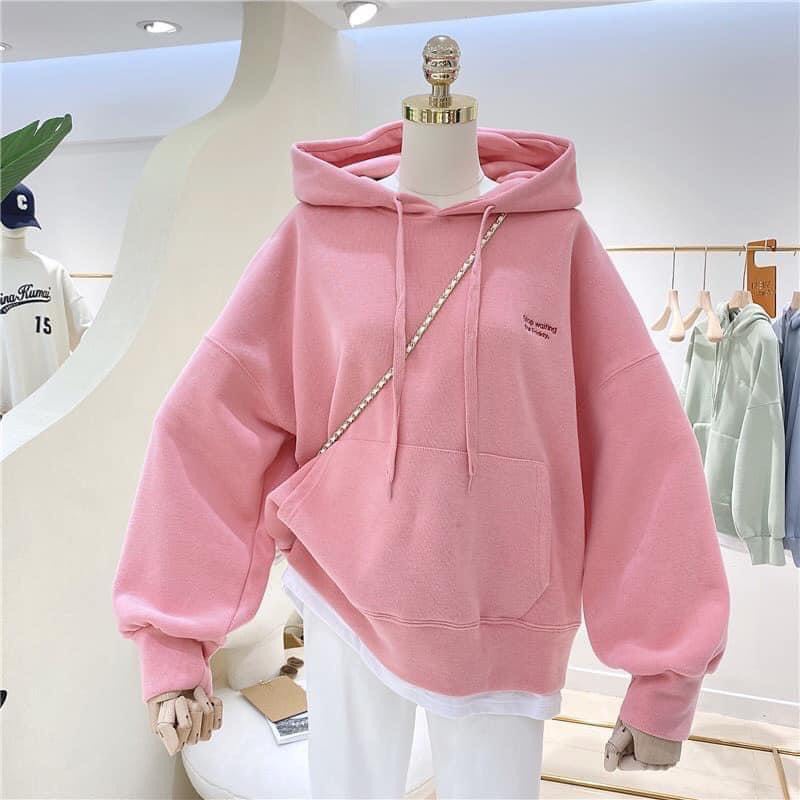 Áo khoác nỉ hoodie basic thêu chữ vải lót bông Shynstores [freeship] | BigBuy360 - bigbuy360.vn
