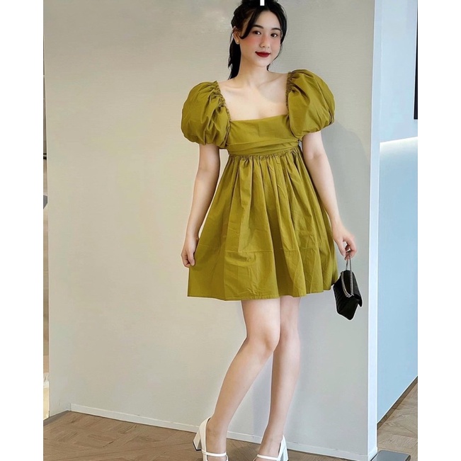 Váy Baby Doll Hàng QC Cao Cấp Nơ Lưng Bản To Siêu Xinh | BigBuy360 - bigbuy360.vn