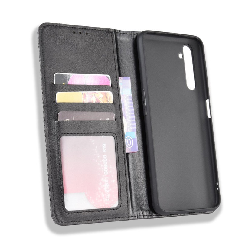Bao da dạng ví Realme C15, C12, C11, C3i, C20, Realme 6, 6i, 6 Pro có nắp gập, ngăn đựng thẻ ATM tiền tiện lợi