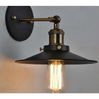 Đèn gắn tường, đèn vách kiểu  Vintage chao hình nón cổ điển DGT 6754 + Kèm bóng led Edison 8W