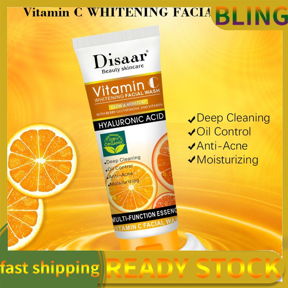 (Hàng Mới Về) Sữa Rửa Mặt Vitamin C Làm Sạch Sâu Kiểm Soát Dầu Dưỡng Ẩm