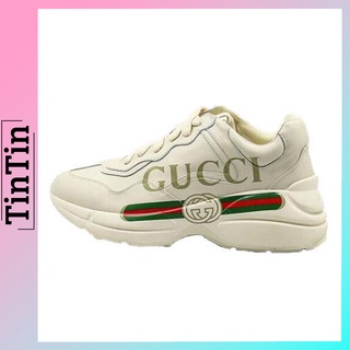 Giày Gucci Rhyton Logo Leather, Giày Gucci Sneaker Tăng Chiều Cao 5cm Size 36-43