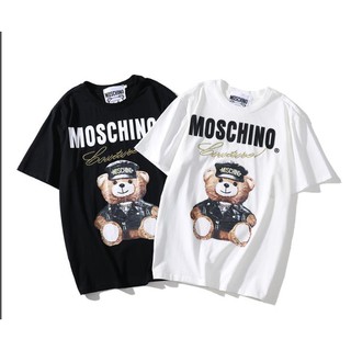 Áo Thun Ngắn Tay Chất Liệu Cotton In Hình Moschino Thời Trang