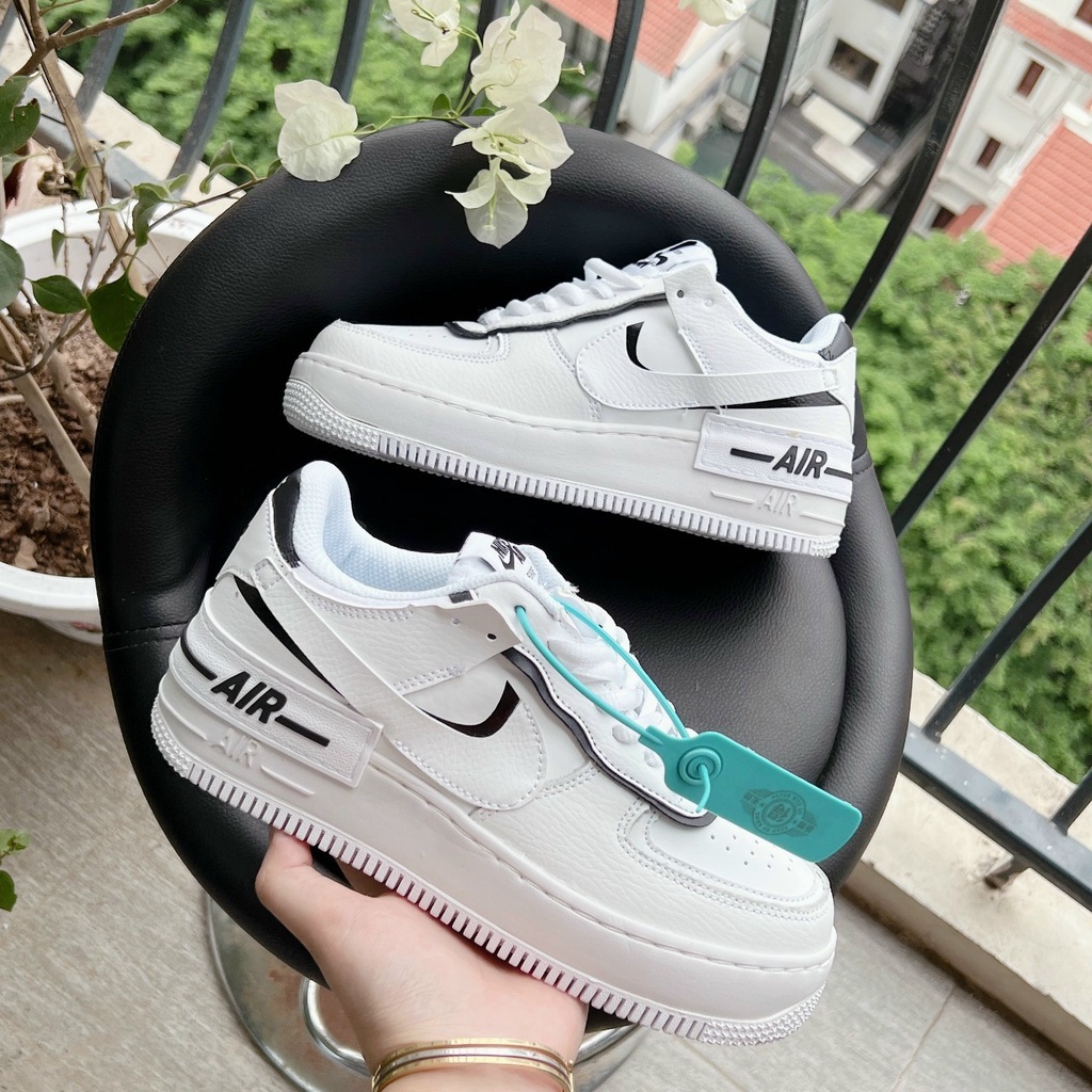 GIÀY AF1  SHADOW TRẮNG VIỀN ĐEN CAO CẤP FULL BOX FREE SHIP