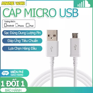 Cáp sạc nhanh samsung 💝 Freeship 💝 dây micro usb 1m bảo hành 1 đổi 1 trong vòng 6 tháng
