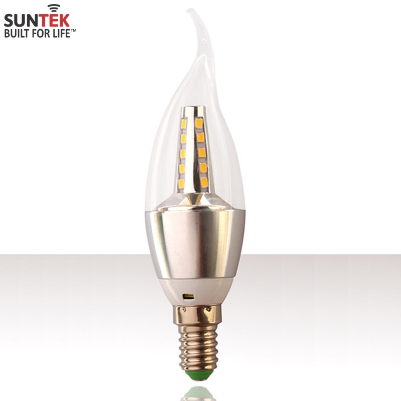 Bộ 5 bóng đèn hình nến SUNTEK LED 5W đuôi E14 Ánh sáng trắng