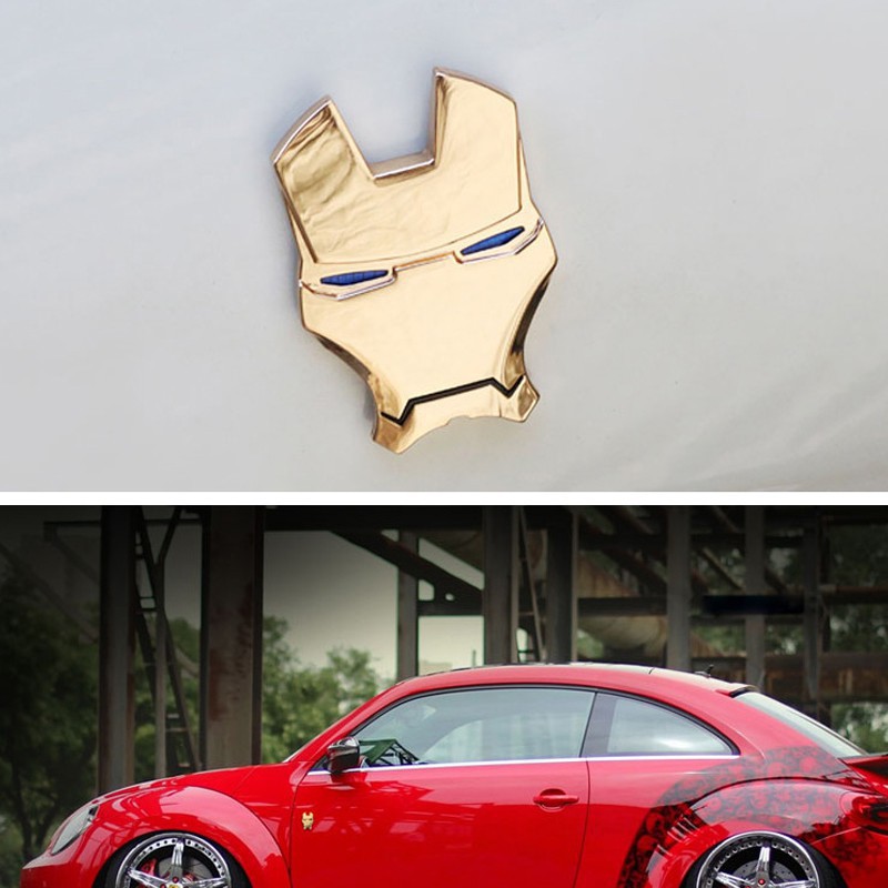 1 Sticker dán trang trí xe hơi phong cách Avengers bằng kim loại