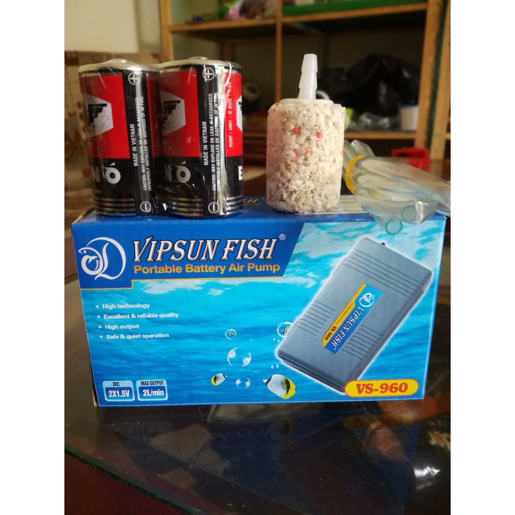 Máy Sủi Oxy Chạy Pin VS 960..