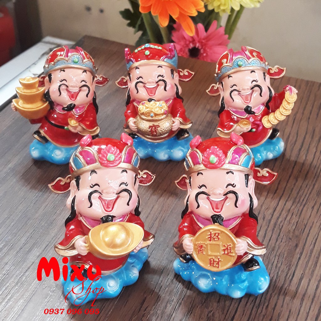 BỘ 05 TƯỢNG CHIBI THẦN TÀI 7.5CM